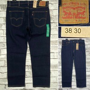 NWT LEVIS 505 Size 38 x 30 Regular Dark Wash Jeans